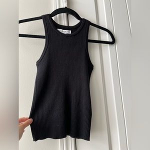 And Now This Black Stretch Crop Top size XS